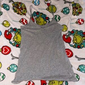Gray Spaghetti Strap Tank Top